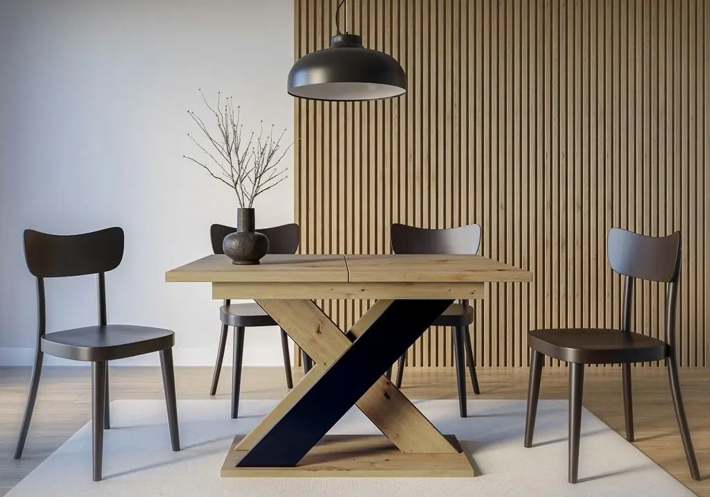 Masa extensibila Prospero Xao 160 (Artisan Oak/Black)