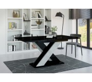 Masa extensibila Prospero Xao 160 (Black Gloss/Concrete)