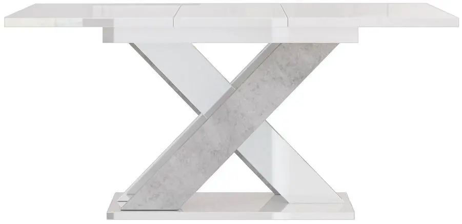Стол раскладной Prospero Xao 160 (White Gloss/Concrete)