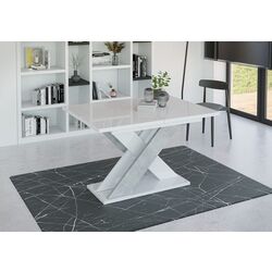 Стол раскладной Prospero Xao 160 (White Gloss/Concrete) Thumb