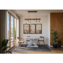 Стол раскладной Prospero Xao 160 (White Gloss/Concrete) Thumb