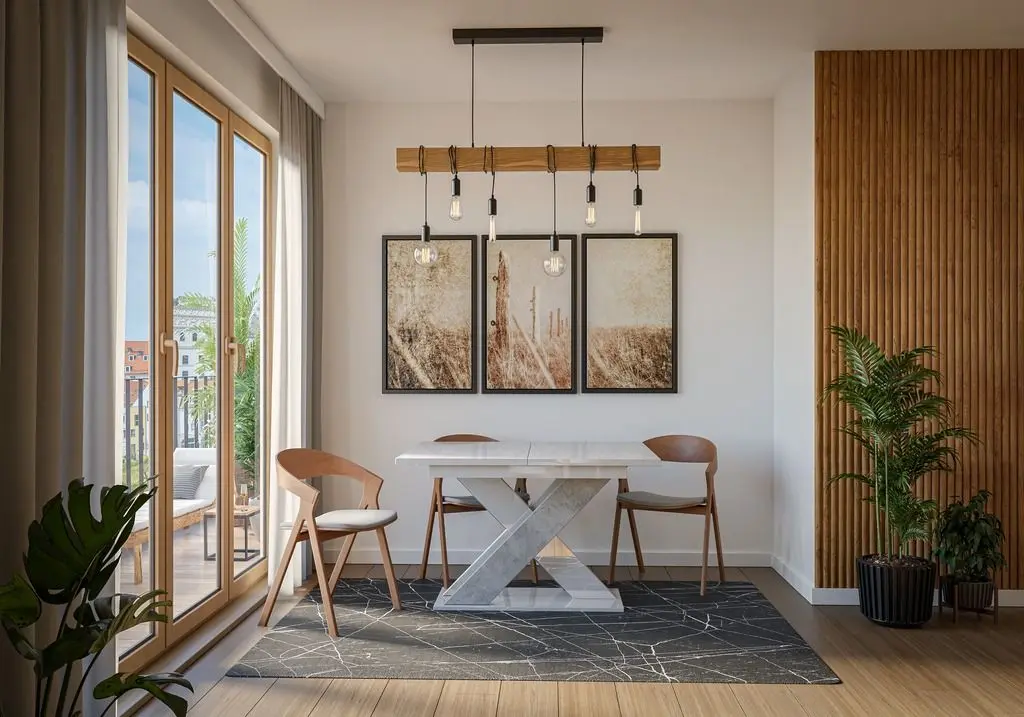 Стол раскладной Prospero Xao 160 (White Gloss/Concrete)