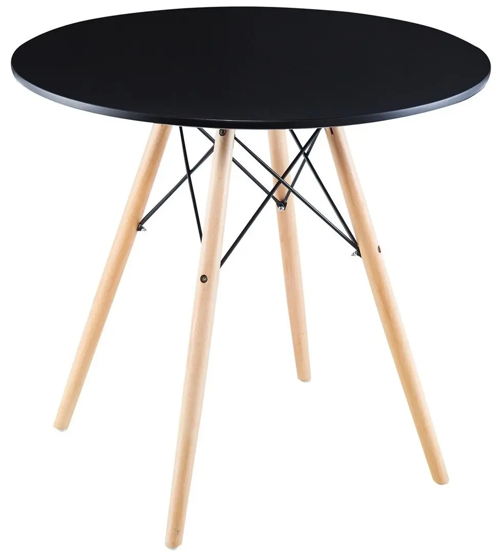 Стол Saska Garden 1033976 80x80 (Black/Wood)