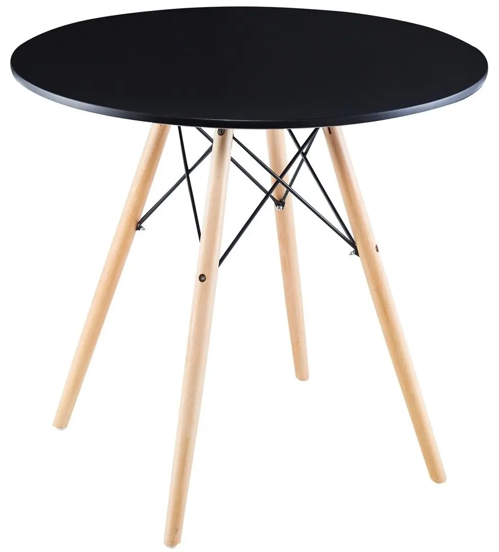 Стол Saska Garden 1033990 60x60 (Black/Wood)