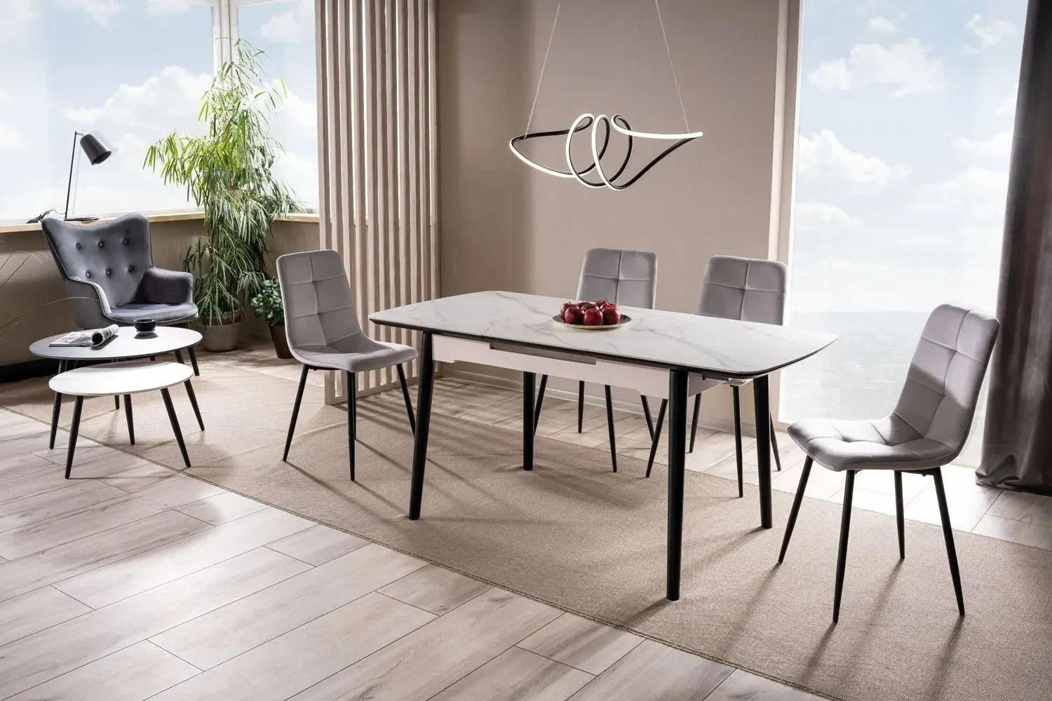 Masa plianta Signal Apollo 120 (White Matt/Black) - 5