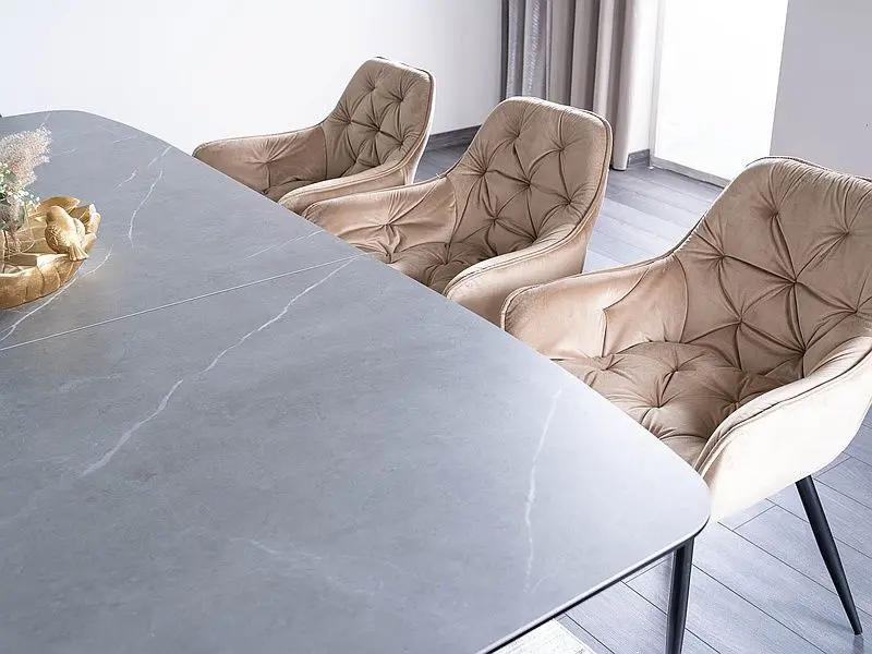 Masa extensibila Signal Dolce Ceramic (Gray Marble/Nut)
