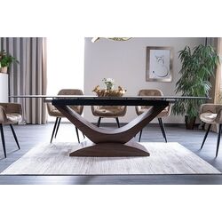 Masa extensibila Signal Dolce Ceramic (Gray Marble/Nut) Thumb