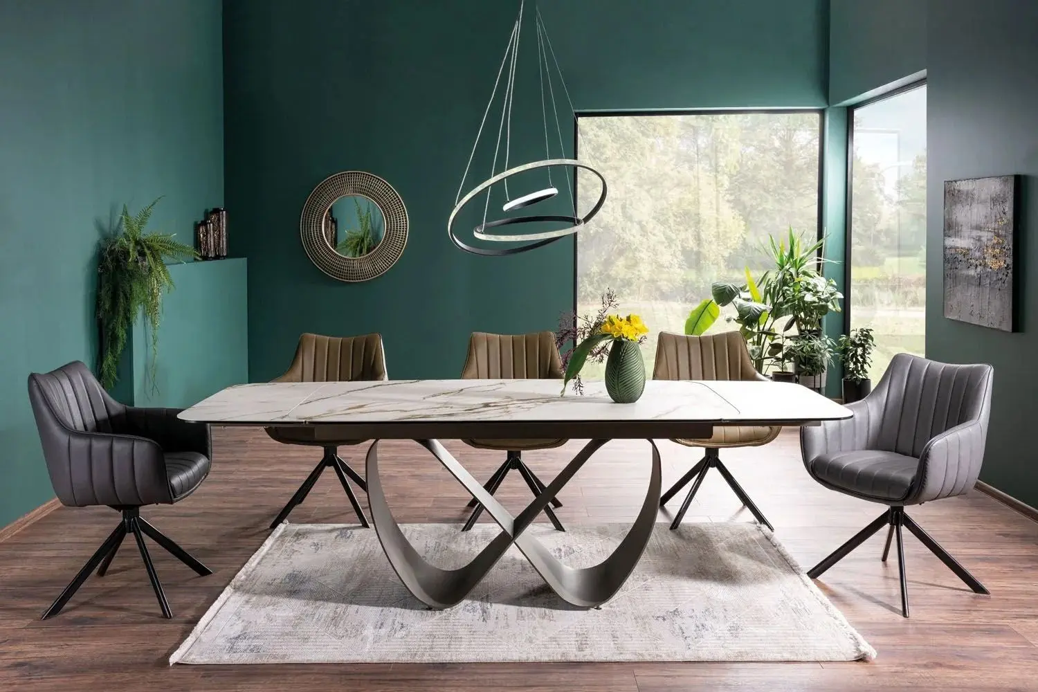 Masa plianta Signal Infinity Ceramic 160 (White/Brown)