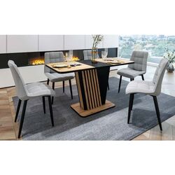 Masa extensibila Signal Nevio 125 (Artisan Oak/Black) Thumb