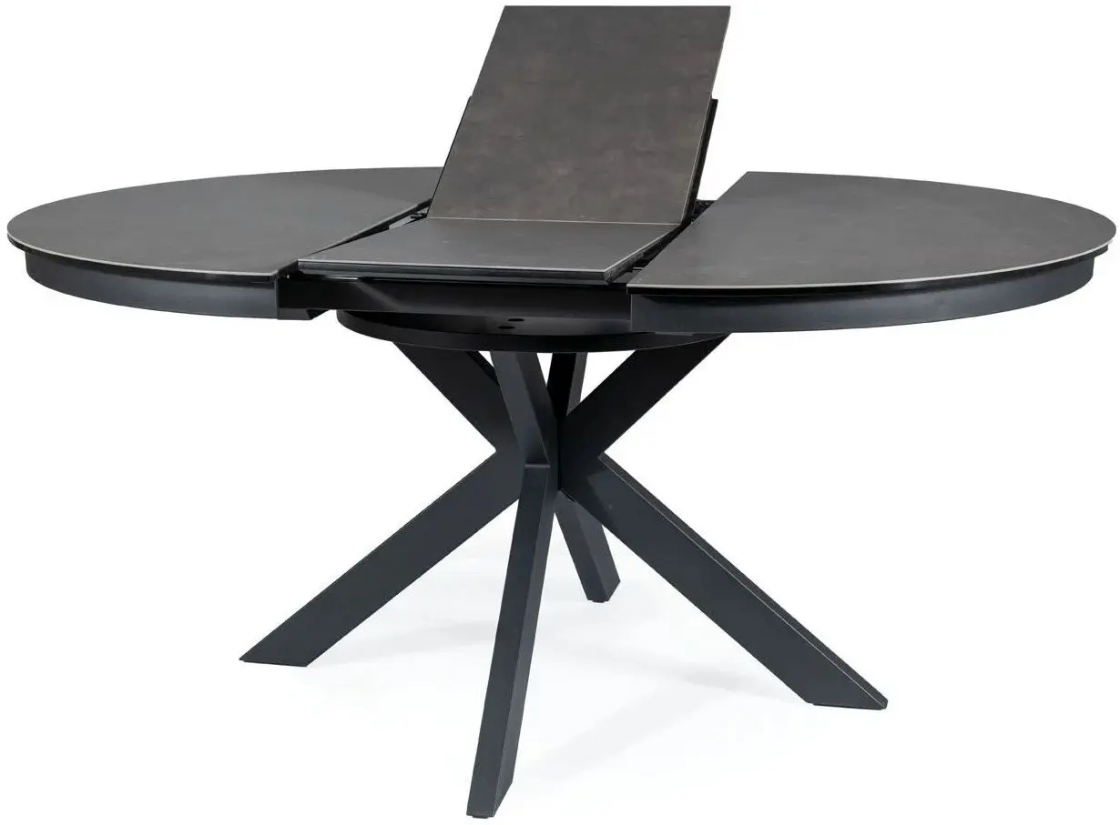 Masa plianta Signal Porto Ceramic 120 (Gray Marble/Black Matt)