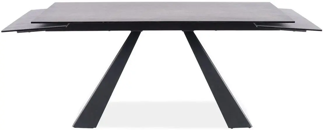 Masa plianta Signal Salvadore Ceramic 180 (Gray Marble/Black Matt)