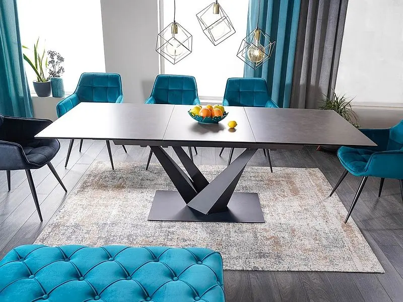 Стол раскладной Signal Sorento Ceramic (Black Marble/Black Matt)