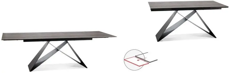 Masa plianta Signal Westin Ceramic 160 (Oak/Black Matt)