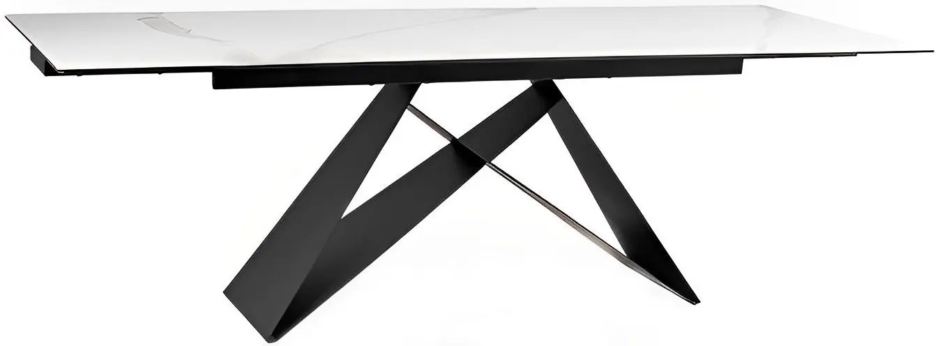 Masa plianta Signal Westin III Ceramic 180 (White Marble/Black Matt)