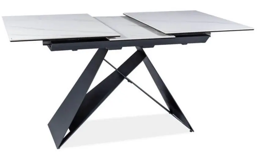 Masa extensibila Signal Westin SC 120 (White Marble/Black Matt)
