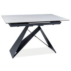 Masa extensibila Signal Westin SC 120 (White Marble/Black Matt)