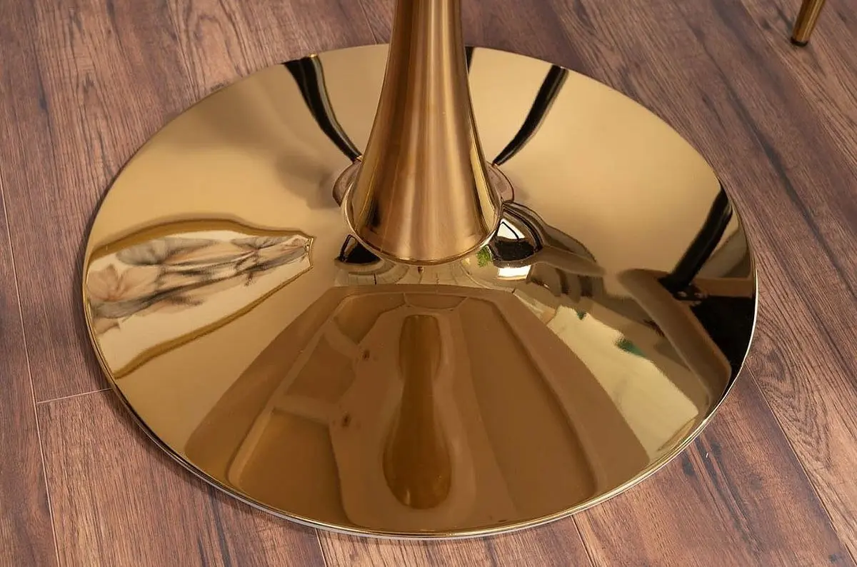 Masa Signal Espero 90 (White Marble/Gold)