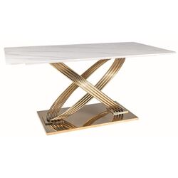 Masa Signal Hermes 160 (White Marble/Gold) Thumb