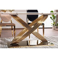 Masa Signal Hermes 160 (White Marble/Gold) Thumb