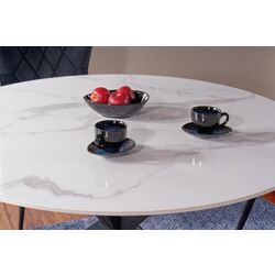 Masa Signal Talia 90 (White Marble/Black) Thumb