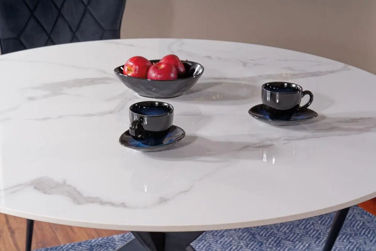 Masa Signal Talia 90 (White Marble/Black)