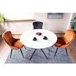 Masa Signal Talia 90 (White Marble/Black) Thumb