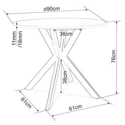 Masa Signal Talia II (Oak/Black Matt) Thumb