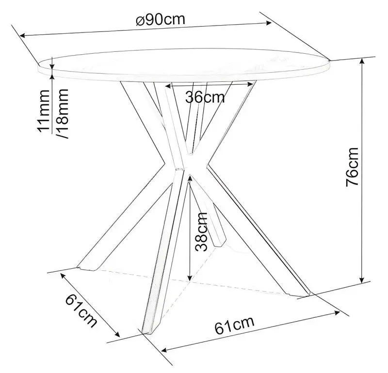 Стол Signal Talia II (Walnut/Black Matt)