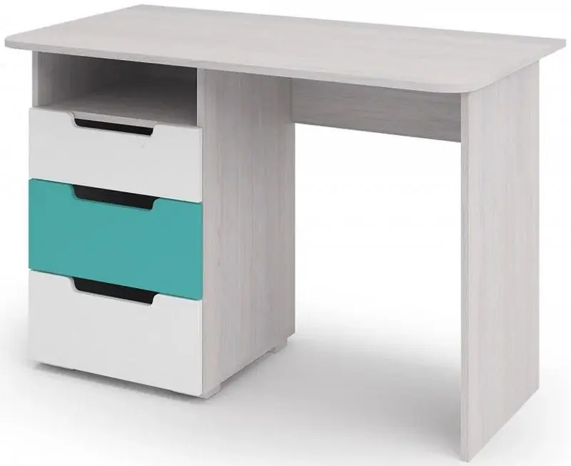 Masa de birou Стендмебель Mia СТ 051 (Oak Anchor Light/Turquoise Metallic/White Metallic)