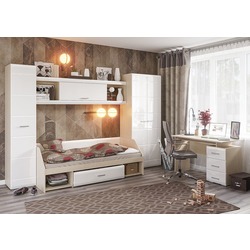 Masa de calculator Стендмебель Simba (Belfort Oak/White Gloss) Thumb