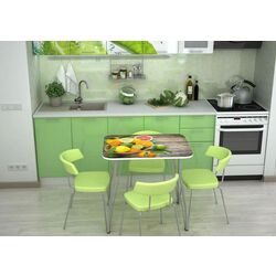 Стол Стендмебель Фрукты 800х600х750 White/Chrome (с фотопечатью) Thumb