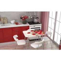 Masa Стендмебель Klubnika 800х600х750 White/Chrome (cu imprimare foto) Thumb