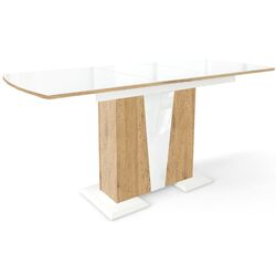 Masa extensibila Stolline Fregat (White/Catania Oak)