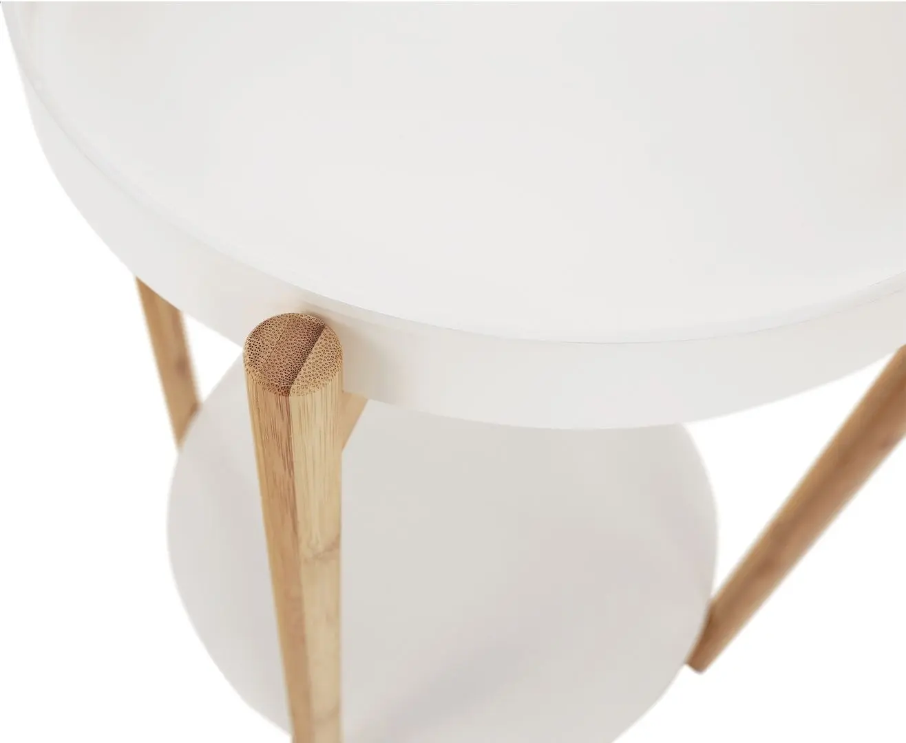 Masa de servire Tempo Kondela Kabra (White/Natural)