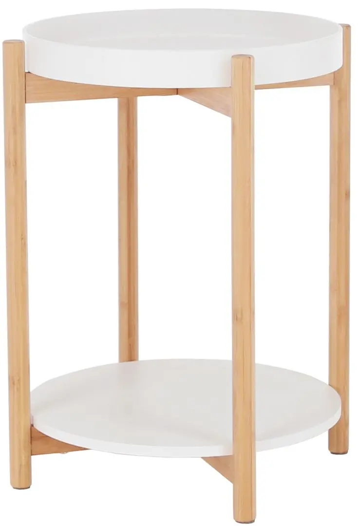 Masa de servire Tempo Kondela Kabra (White/Natural)