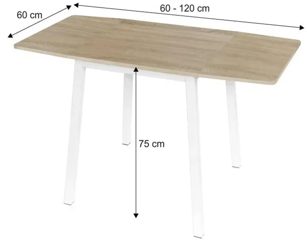 Masa extensibila Tempo Kondela Mauro (Sonoma Oak/White)