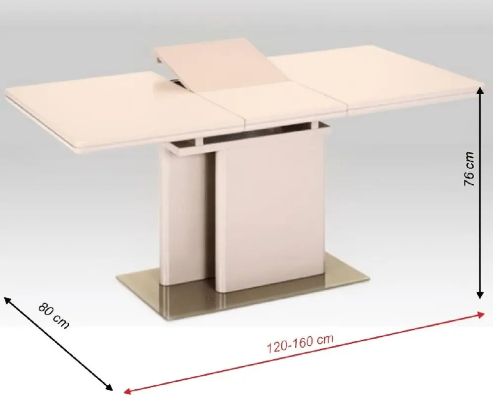 Masa extensibila Tempo Kondela Virat (Cappuccino Gloss)