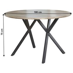 Masa Tempo Kondela Akton (Gray Oak/Black) Thumb