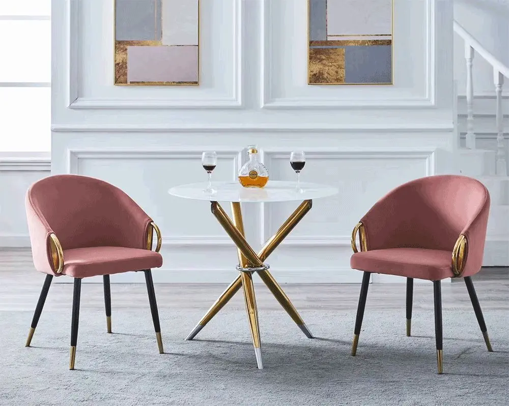 Стол Tempo Kondela Donio 80 (White/Gold)