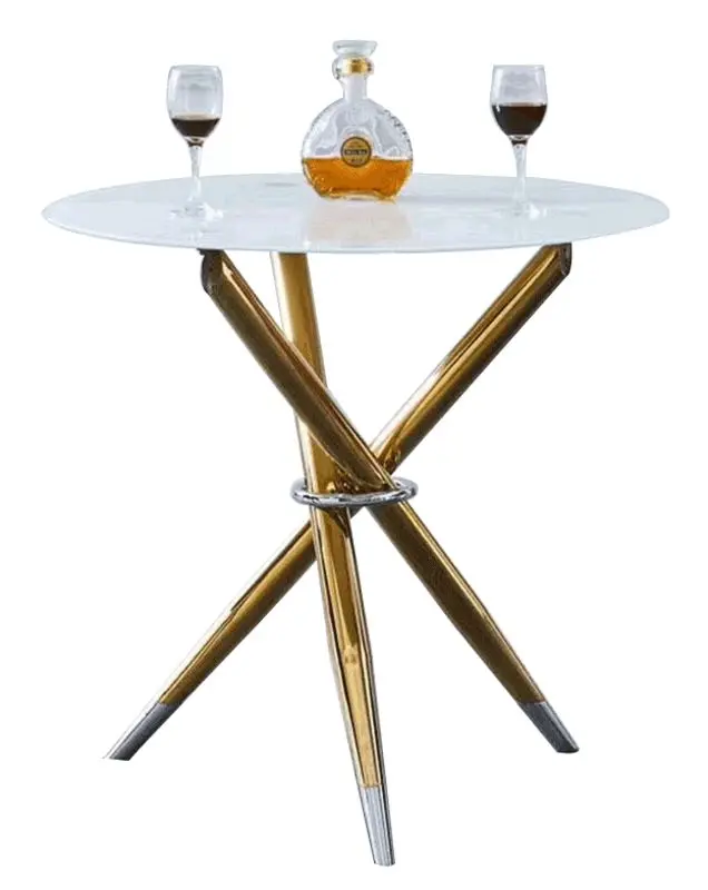 Стол Tempo Kondela Donio 80 (White/Gold)