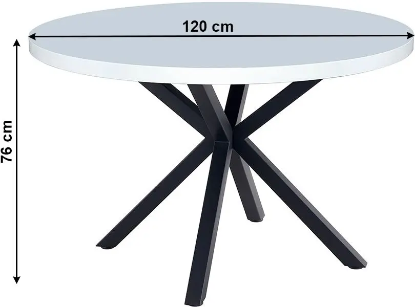 Masa Tempo Kondela Medor (White Matt/Black)