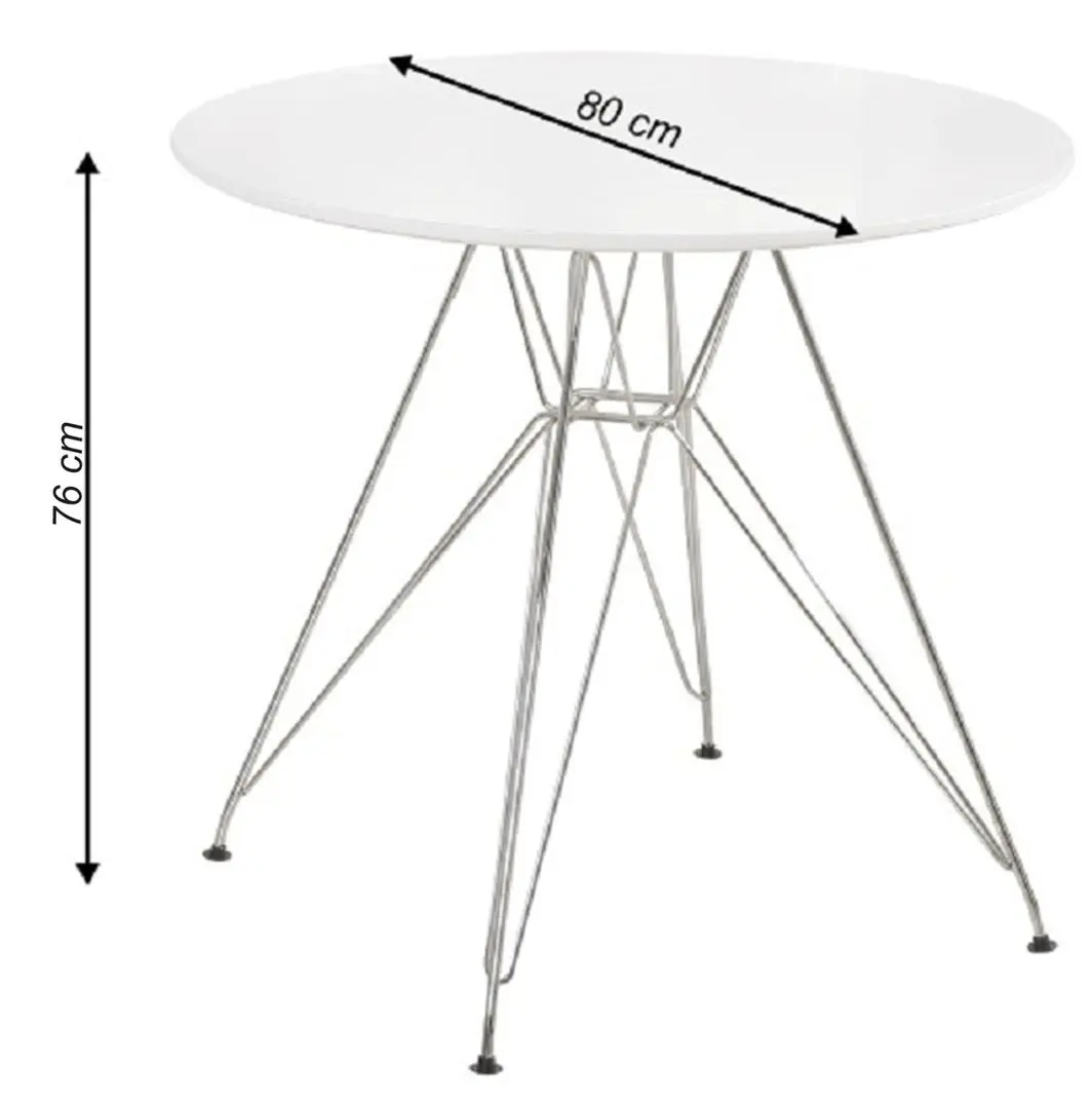 Masa Tempo Kondela Rondy New (White Gloss)