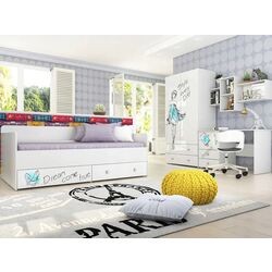 Письменный стол Tuckano Bella (White/White Gloss/Notebook Print) Thumb