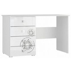 Masa de birou Tuckano Spaceship (White/White Gloss/Gear Print)