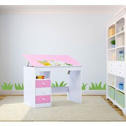 Парта регулируемая VidaXL 287447 (White/Pink)