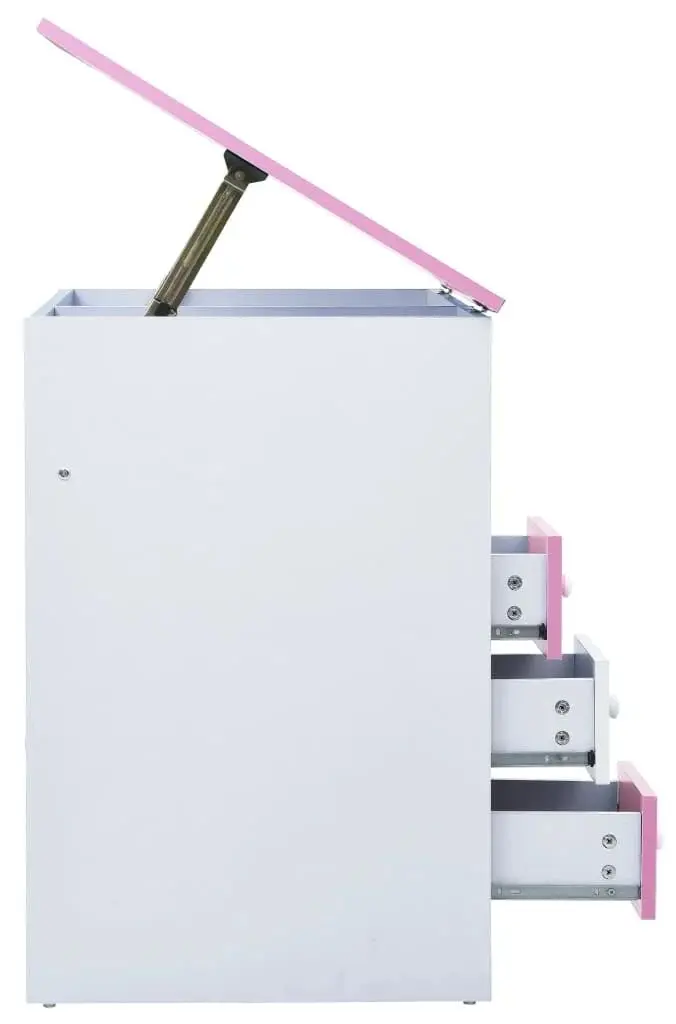 Banca reglabila VidaXL 287447 (White/Pink)