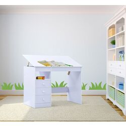 Парта регулируемая VidaXL 287448 (White)