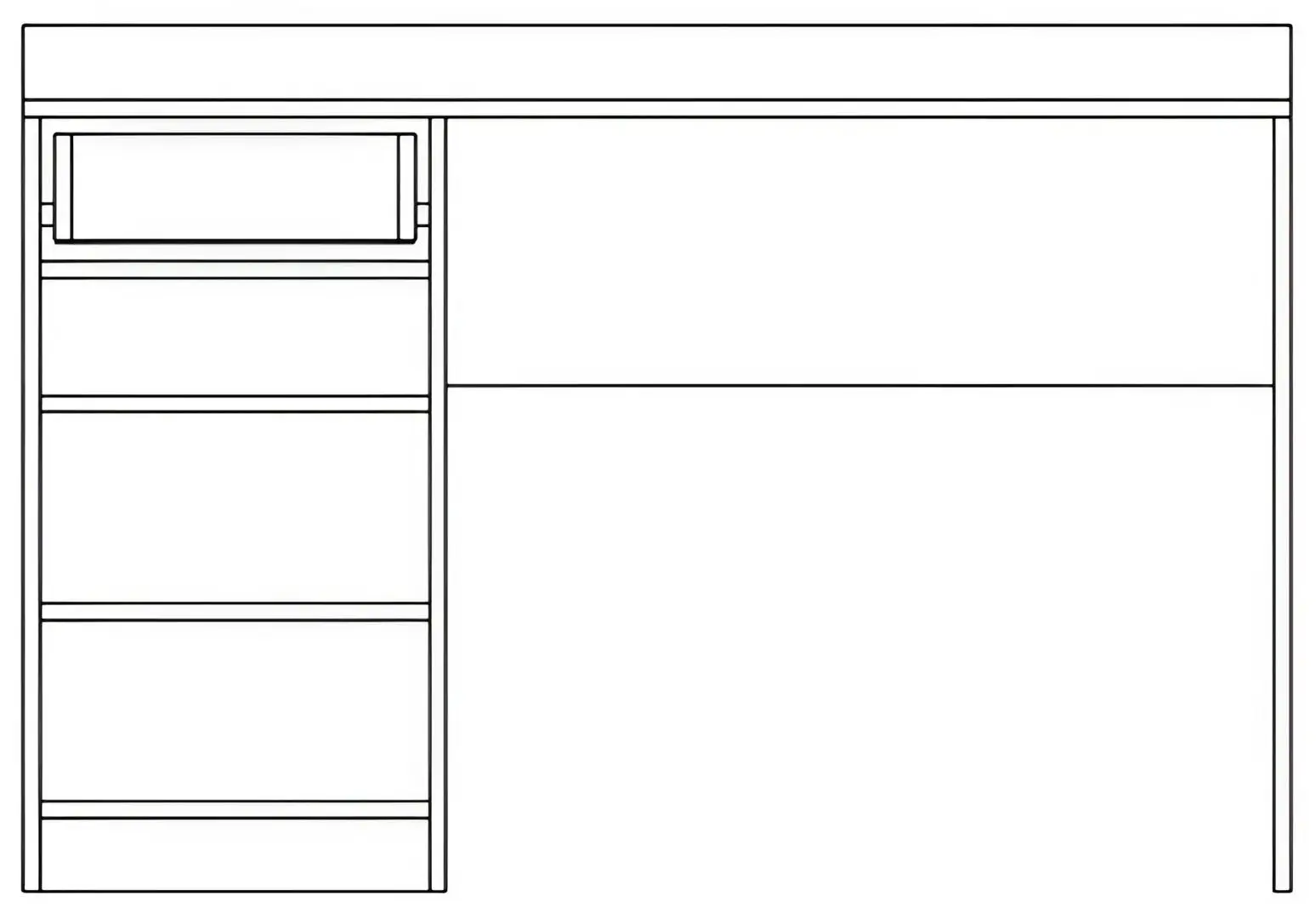 Masa de birou Yasen Disney (Graphite Gray/Craft Oak White/Cashmere)