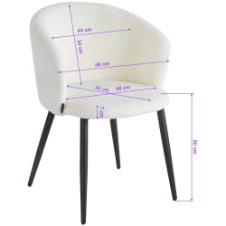 Стул 4Rico Asola 155324 (White/Black) Thumb