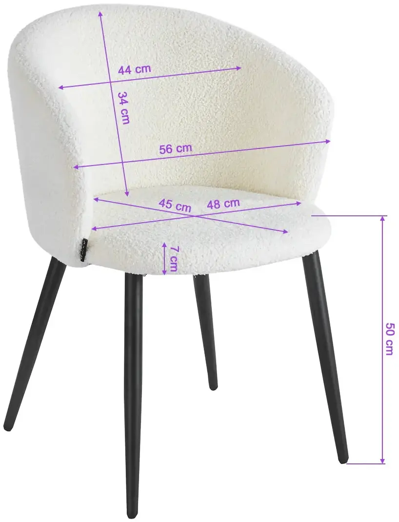 Стул 4Rico Asola 155324 (White/Black) - 2